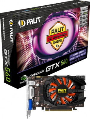 Palit GeForce GTX 560 SMART EDITION: подпись «Модель Palit GeForce GTX 560 SMART EDITION»